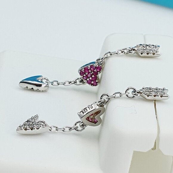 "925 Sterling Silver CZ Beautiful Earrings for Women, 1USPAR4254 - Picture 2 of 11